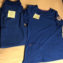 STC LVN Scrubs With patches Royal blue 