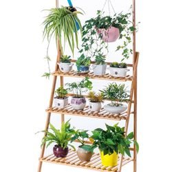 Bamboo 3 Tier Plant Stand New