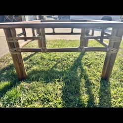 Antique McGuire Bamboo Accent Table