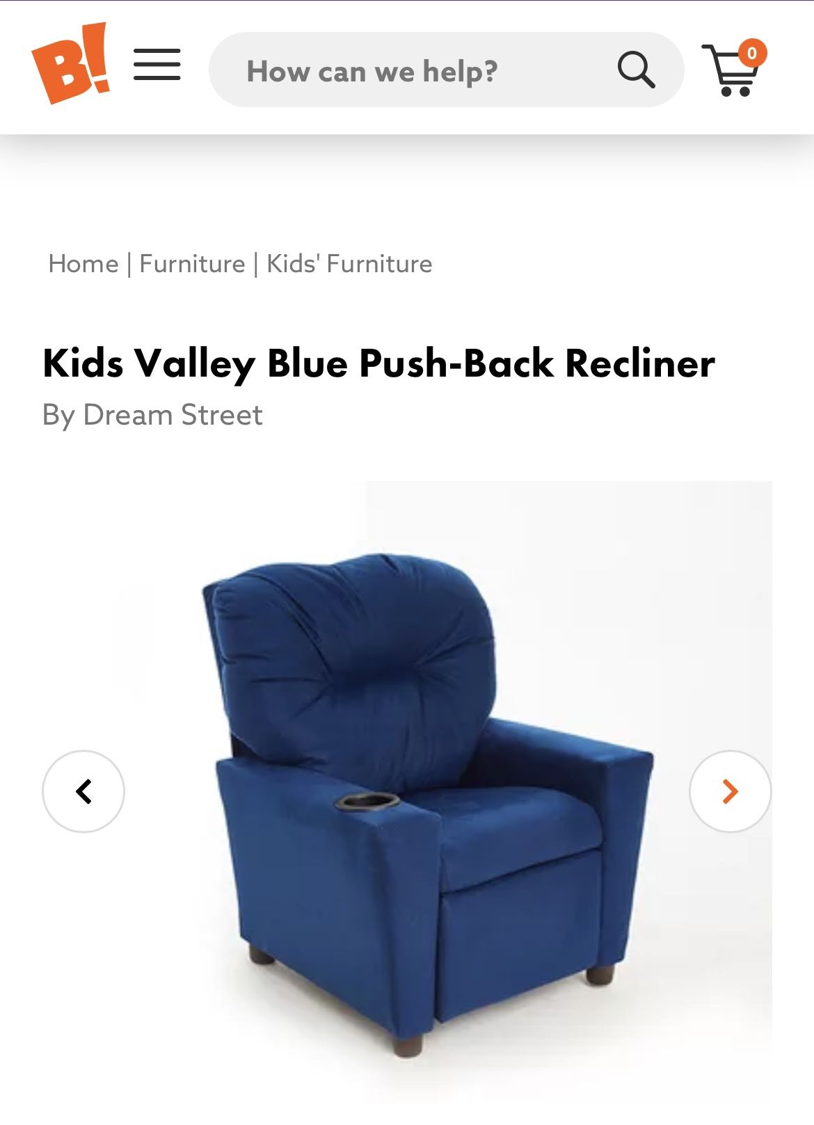 Kids Valley - Push Back Recliner