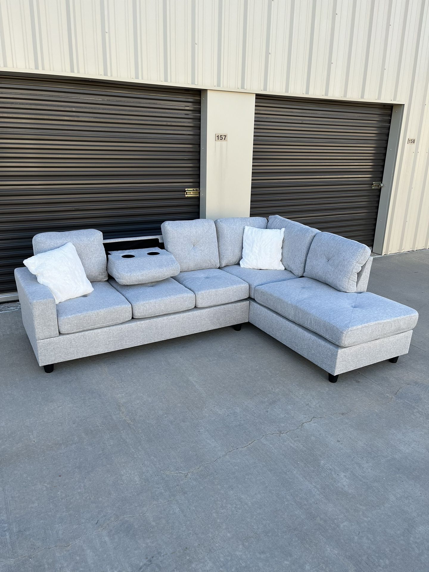 New Light Gray Sectional Couch
