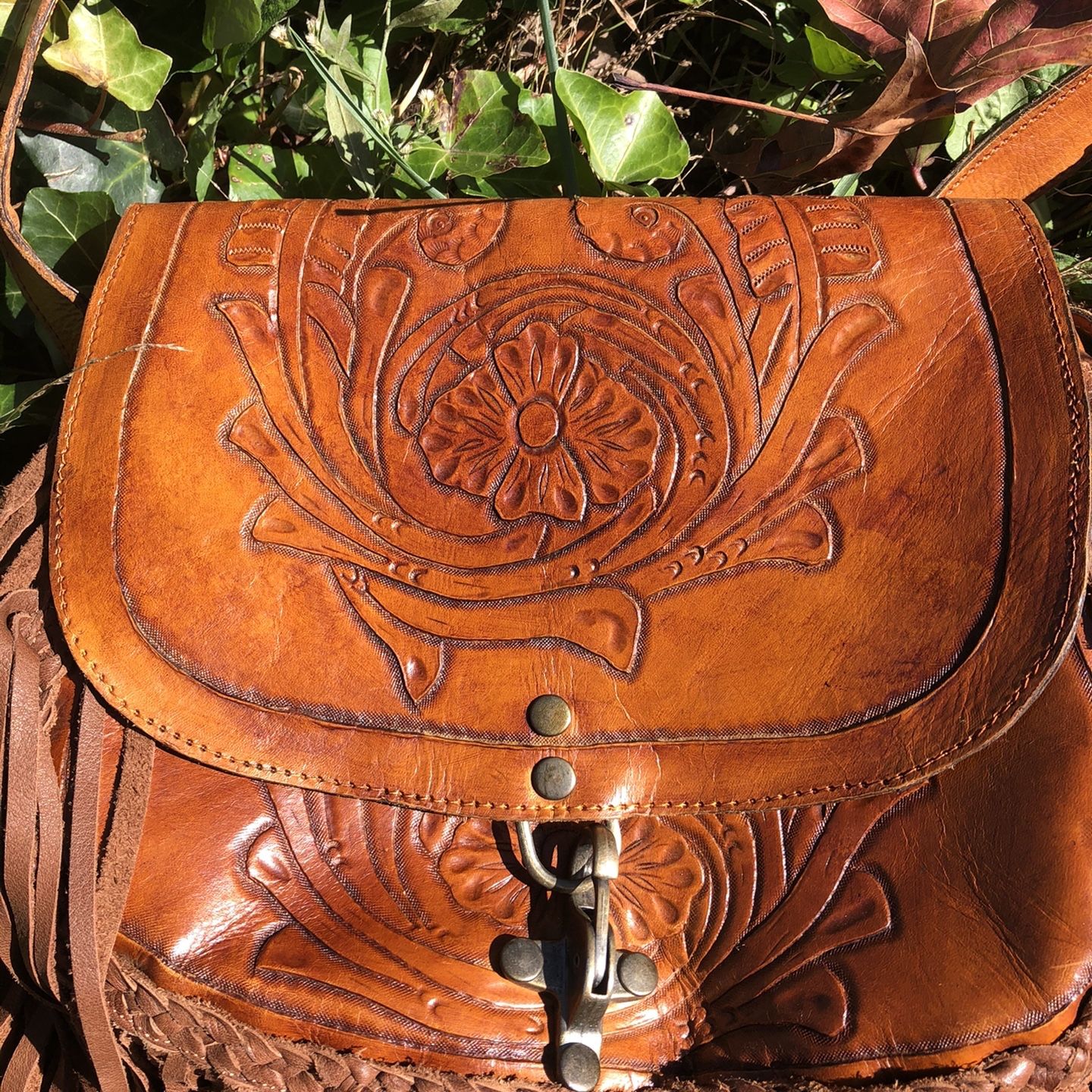Leather Fringe Crossbody Best Offer