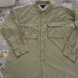 Men’s ExOfficio 2-Pocket Button Front Outdoor Fishing Shirt Size 2XL  