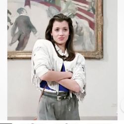 Sloane Peterson White Fringe leather Jacket