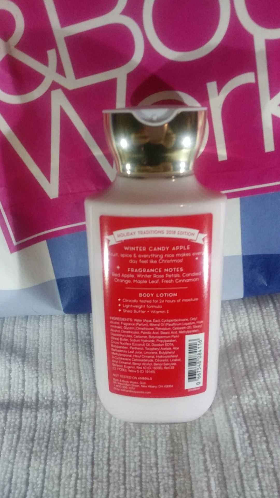 Winter candy apple body lotion 8oz. Bath&bodyworks body cream