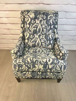 Sherrill Furniture Feather Down Blue White Chair USA