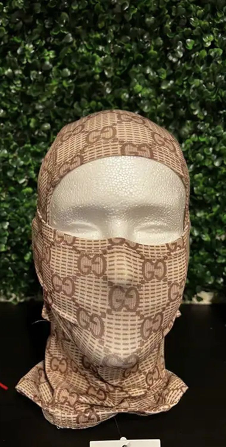 Bravest Studios Balaclava Face Mask - Shiesty Ski Mask - Brown Gucci