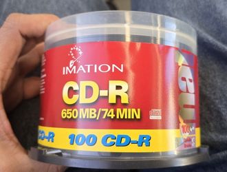 Imation 74-min/650MB CD-Rs 50- pack (52 total discs) $10