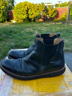 Samuel Hubbard Vibram M2071-048 Men’s Black Leather Slip On Chelsea Boots Size 11