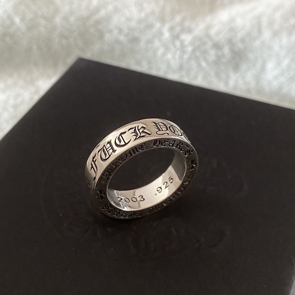 Chrome Hearts Mens Vintage Sterling Silver Size 8 Ring