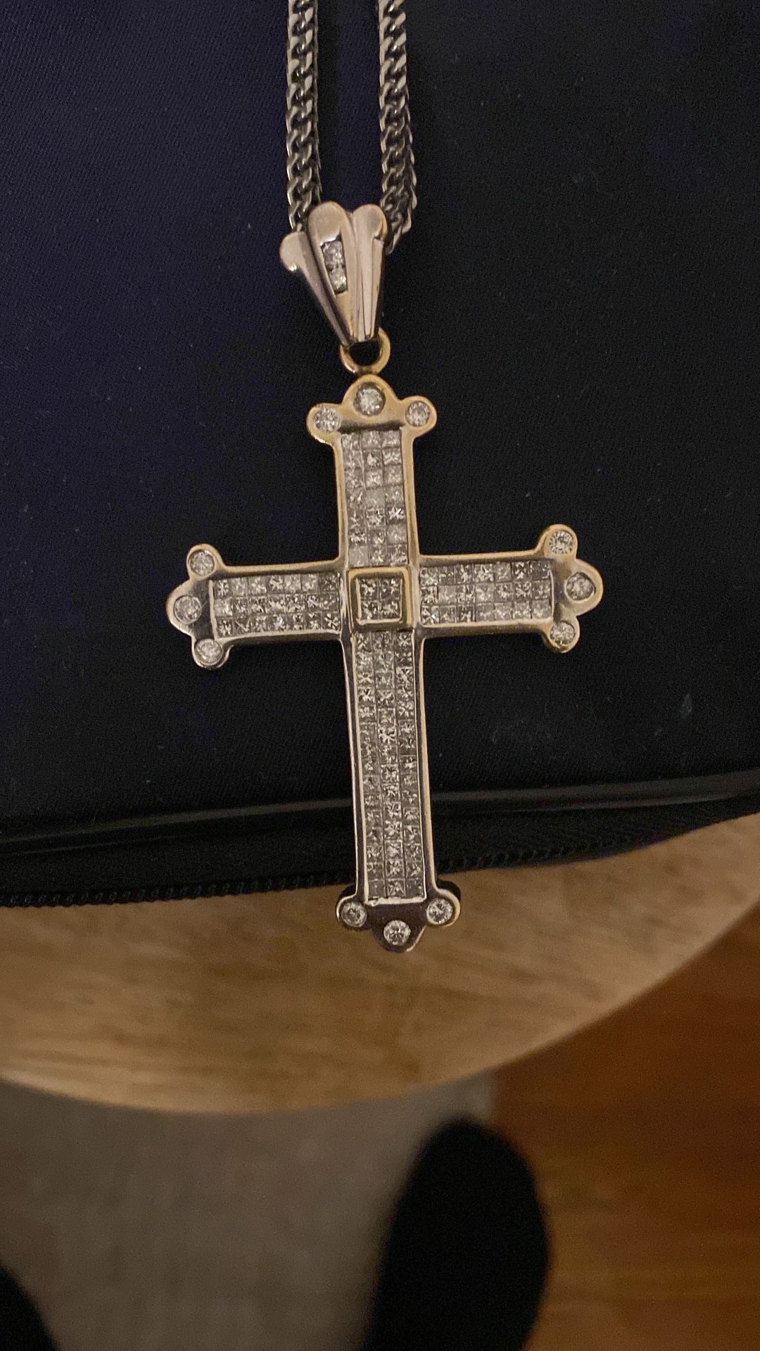 princess cut VVS diamond pendant
