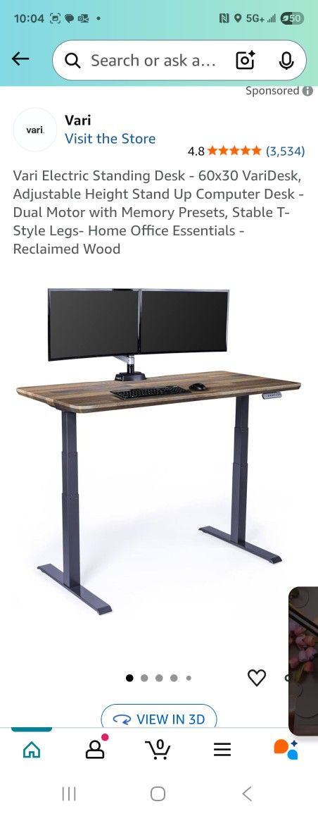 Veridesk Height Adjustable Desk (New)
