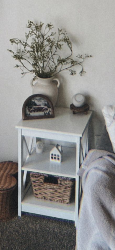 White Side End Table