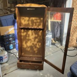 Wooden gun cabinet