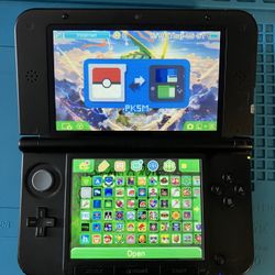 Nintendo Red 3DS XL With Pokemon Bank, Pokemon DS, Stylus, 64 GB SD Card