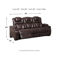 Warnerton Dual Power Reclining Sofa