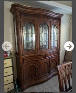 vintage antique china cabinet hutch