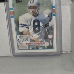 Stock1989 TOPPS TRADED TROY AIKMAN #70T ROOKIE DALLAS COWBOYS HOF PSA MINT 9 (contact info removed)8 