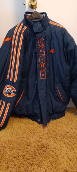 VINTAGE STARTER PRO LINE CHICAGO BEARS FULL ZIPP WITH HOOD WINTER JACKET