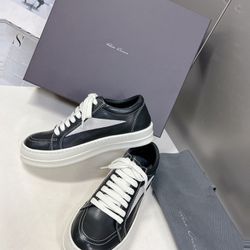 Rick Owens Leather Low Sneakers 12 