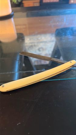 Vintage Straight Razor with Ivory Scales