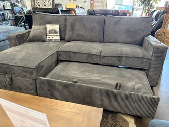 Corduroy Sleeper Sectional with Storage