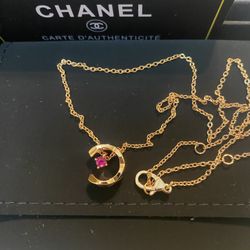 Necklace with box and bag 