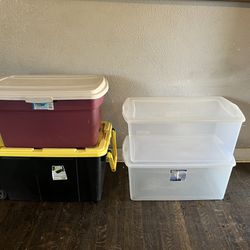 Large storage bins with lids 