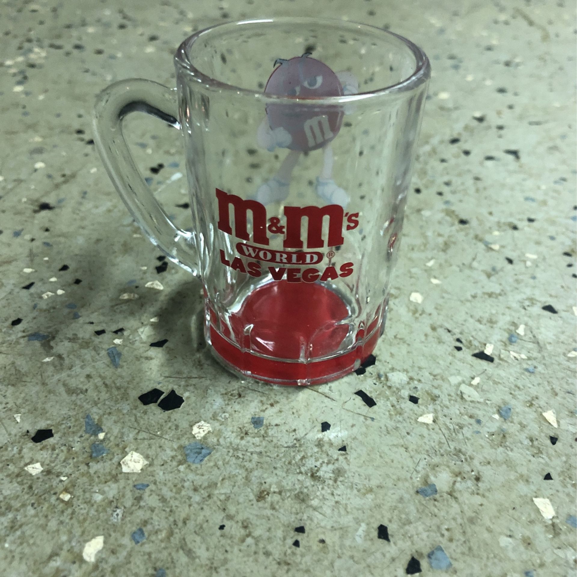 Shot Glass Cup M&M Red From World Las Vegas
