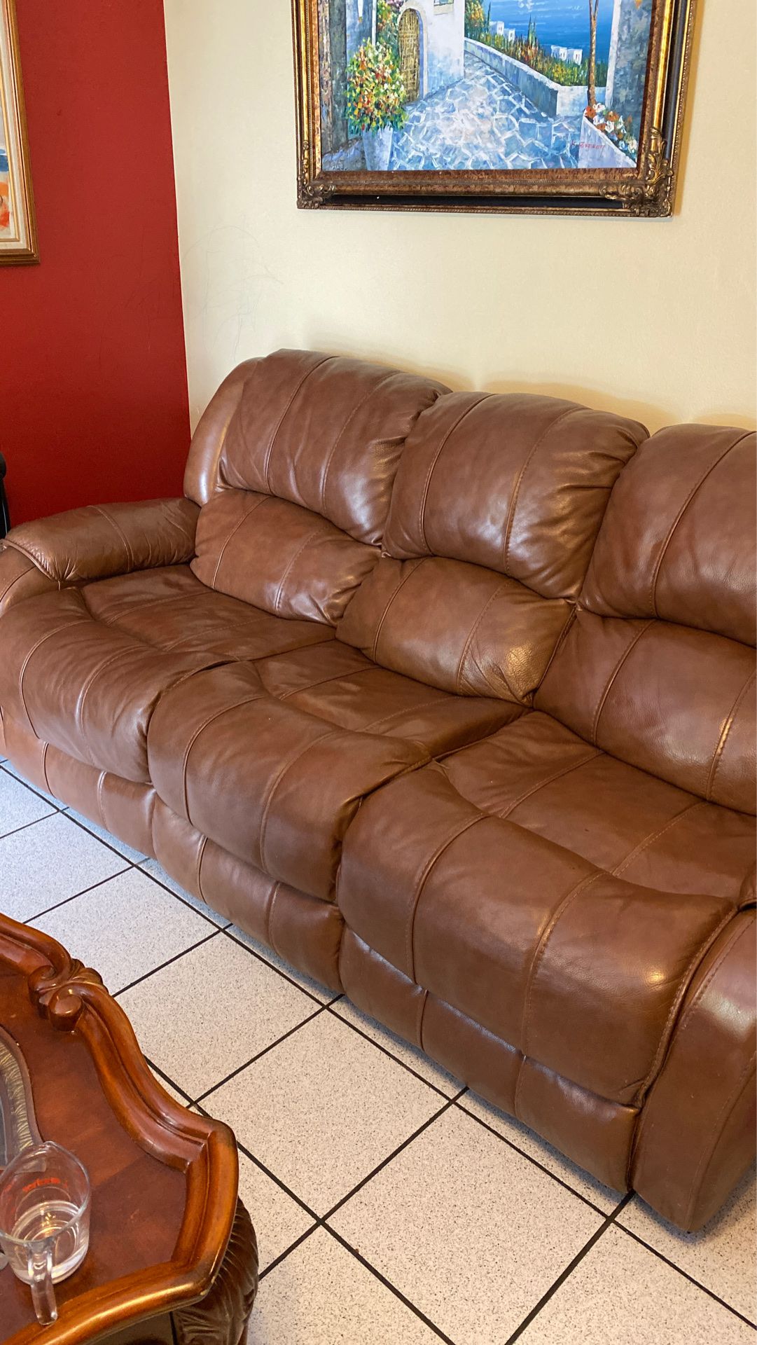 El Dorado furniture sofa and love seat for recliners real leather
