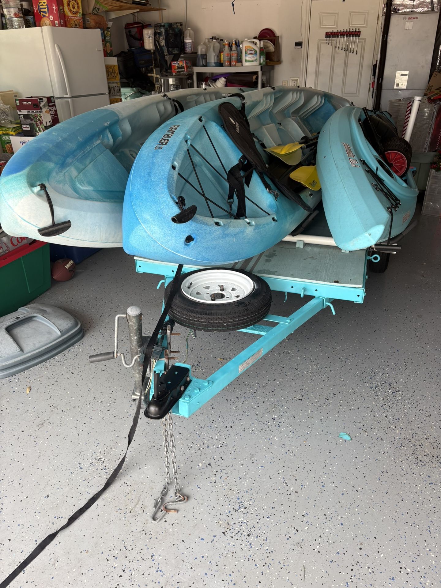 gently used kayaks+trailer 2,500 or OBO