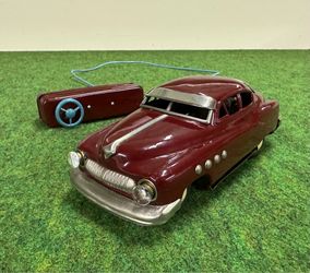 *Vintage Buick Tin 8.5” Battery Operated Remote-Controlled Toy Sedan Car - “1950s”