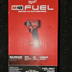 Milwaukee
M18 FUEL SURGE 18V Lithium-Ion Brushless Cordless 1/4 in. Hex Impact Driver (Tool-Only)