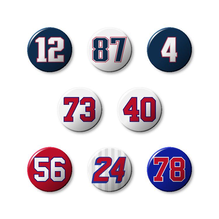 New England Patriots Magnets Set NFL Football Jersey Numbers