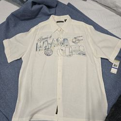 Men's Cubavera Conga Button Down Linen Shirt - SIZE XL - NWT