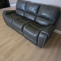 Leather Power Recliner Sofa & Swivel Rocker Recliner Chair Set