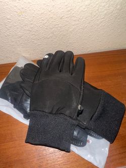 One size Black Winter Gloves with Fleece Cuff