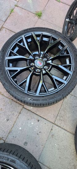 Selling a complete set of OEM 19-inch wheels taken off a 2020 Subaru WRX STI. gloss black finish, clean and ready to go.
