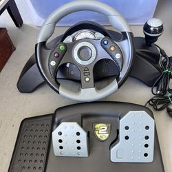 Mc2 Mad Catz Xbox 360 Racing Wheel and Pedals