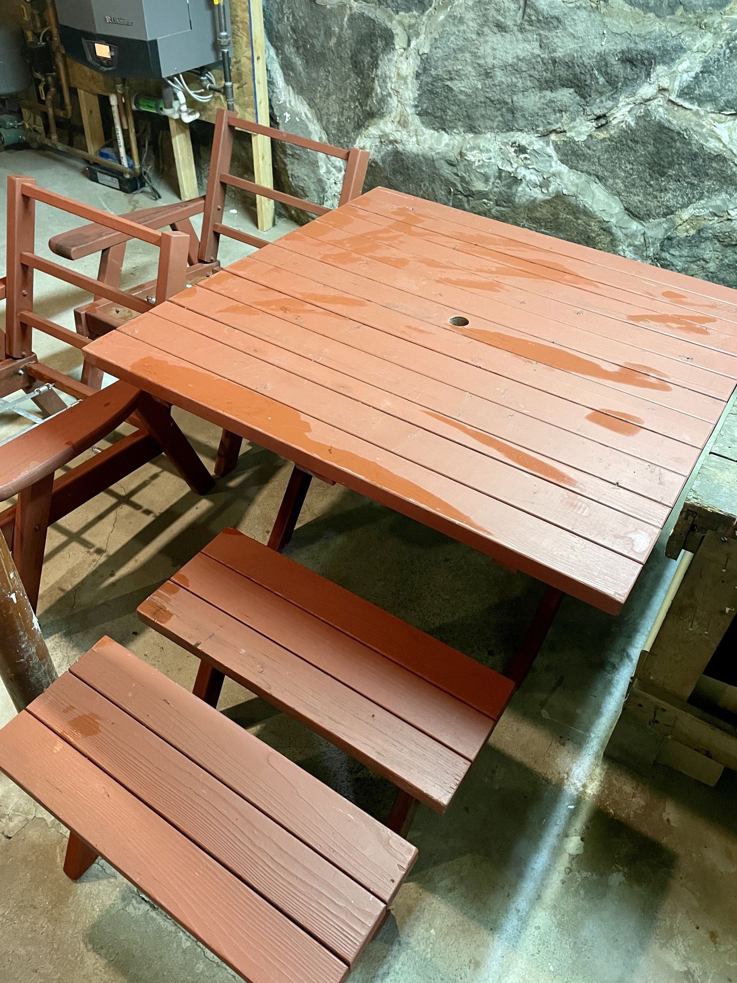 Rustic Outdoor Dining And Lounge Patio Set