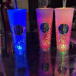 Cute Light Up Tumblers With Teddy &Rose bouquet