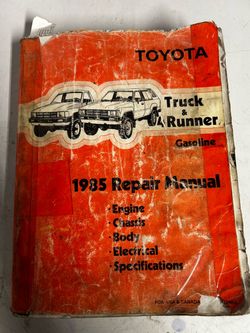 1985 4Runner Toyota Shop Repair Manual