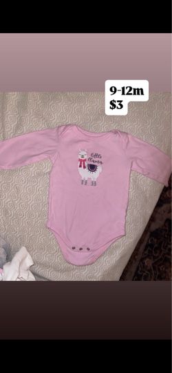 Pink Baby Onesie 9-12 Months Little Llama