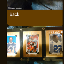 Emmit Smith 23Karet Gold card set of three