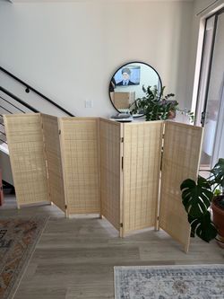 Bamboo Folding Room Dividers – Japanese Japandi Style – Set of 2