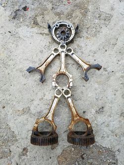 Piston rod sculpture