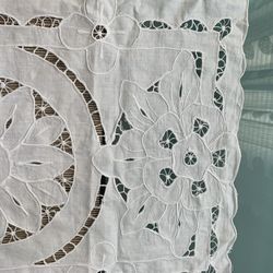 center table hand embroidered in Sicily 