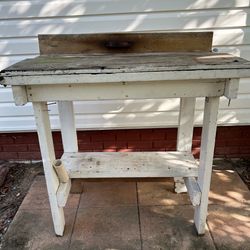 Solid wood, outdoor garden bench or fishing table