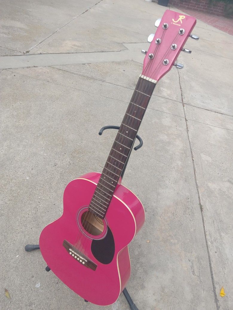 Pink Guitar Student Size Sounds Great