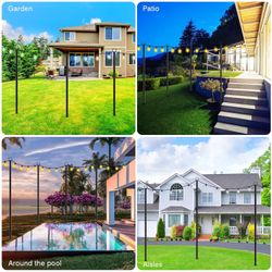 OHLUX 4 Pack String Light Poles 10FT, Light Poles For Outside String - View #7